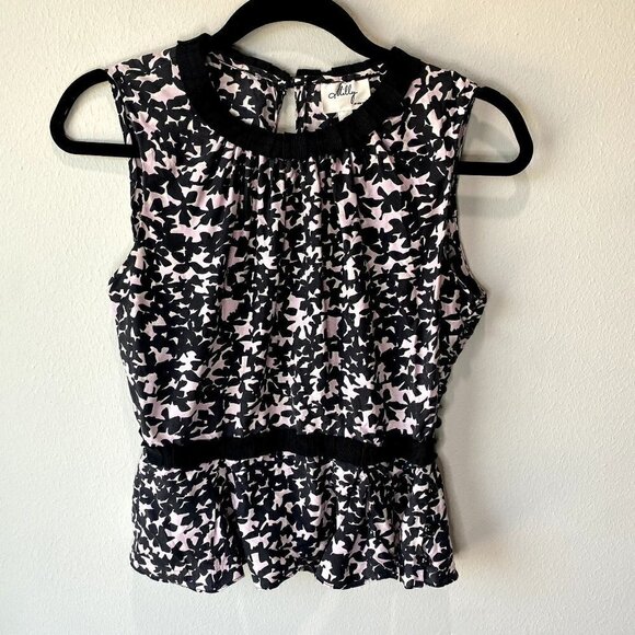Milly Silk Button Side Sleeveless Top 4 - Picture 1 of 9